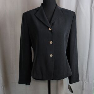 Valerie Stevens Black Tailored Blazer‎ Professional Suit Jacket
